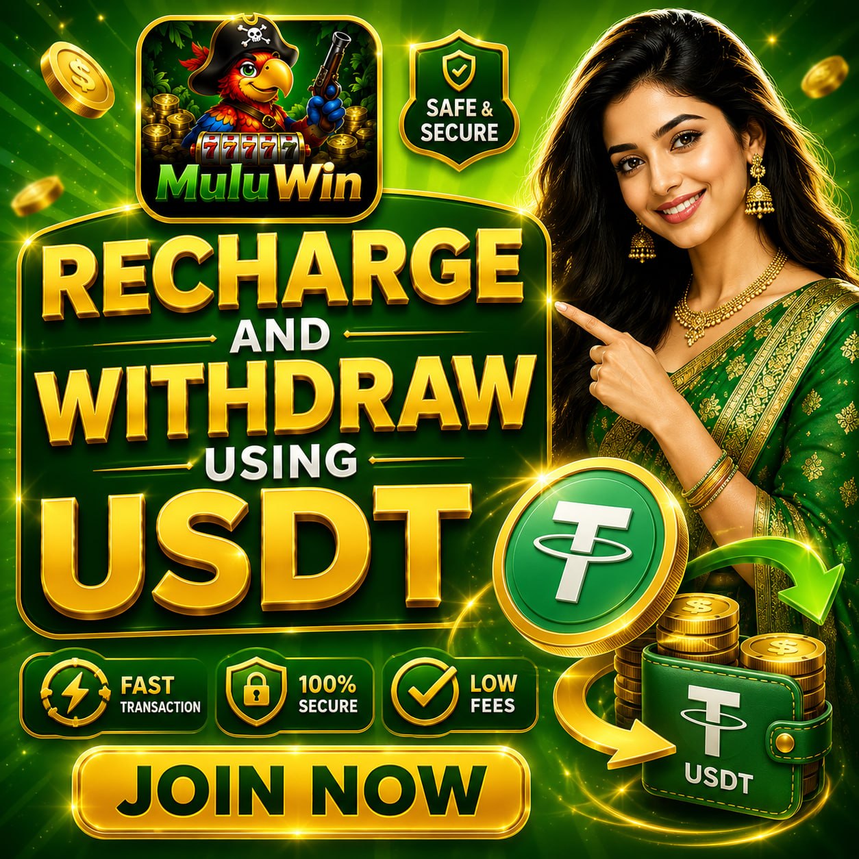 MuluWin Recharge and Withdrawal Using USDT Guide