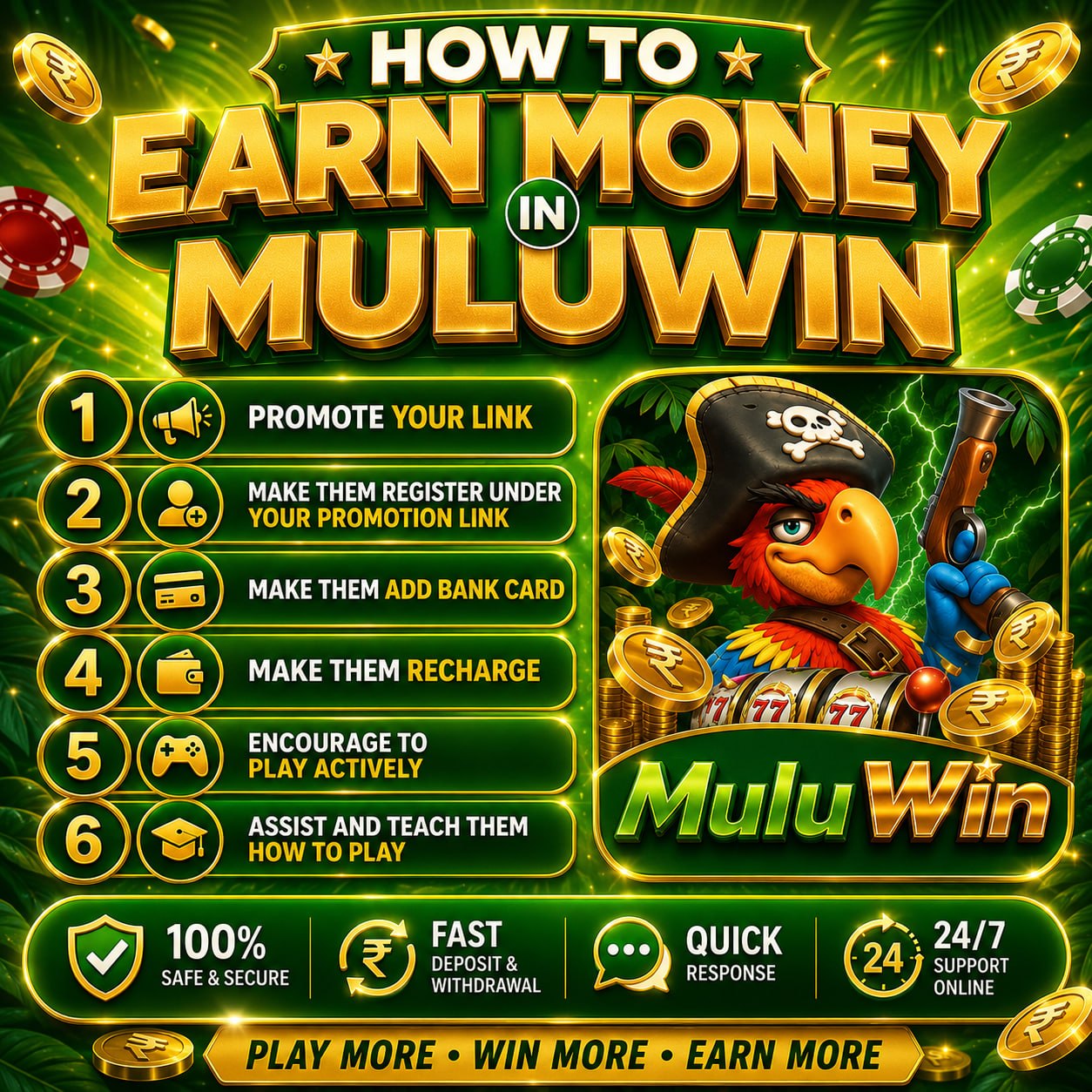 How to Earn Money from Mulu Win through Referral and Agent Program