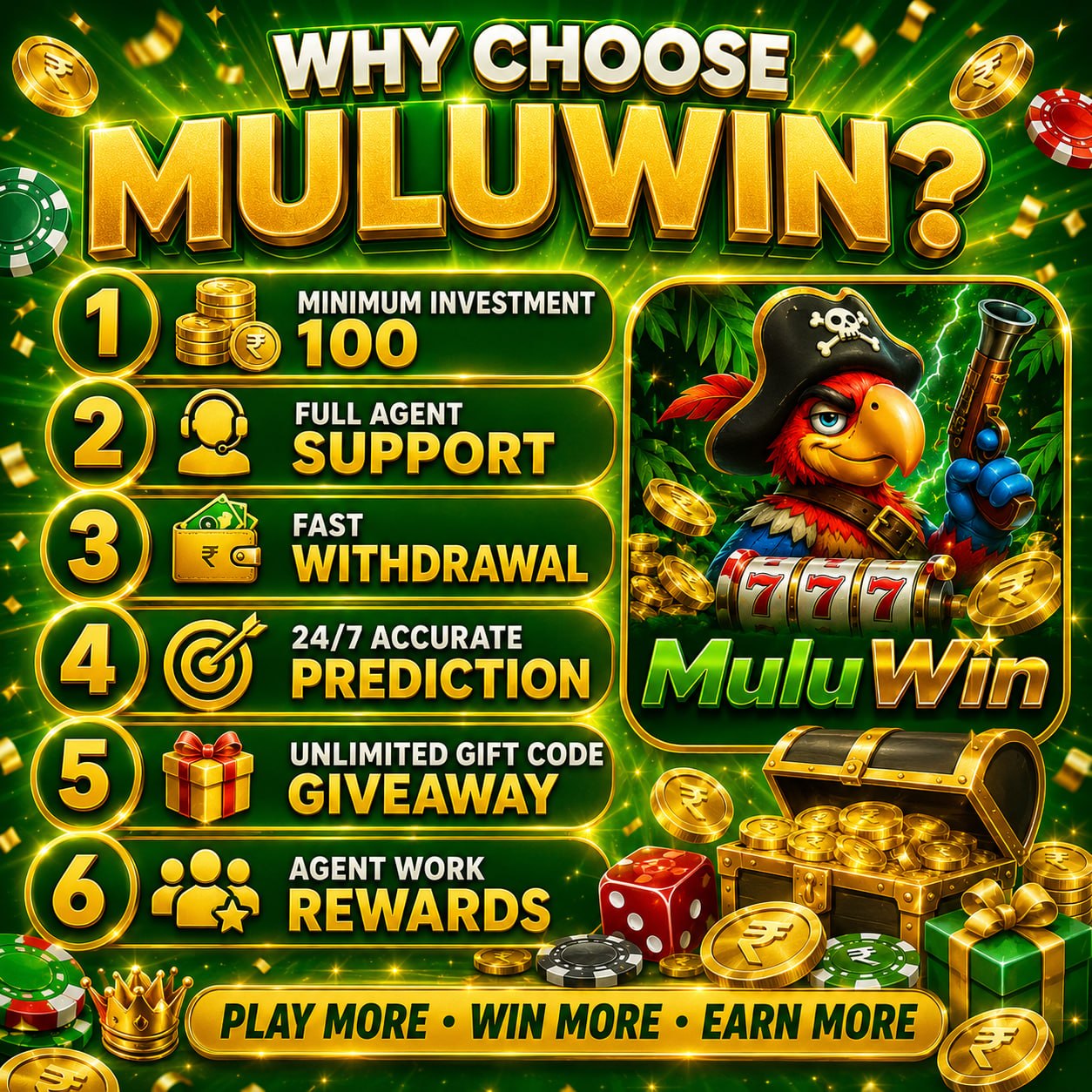 Why Choose MuluWin - MuluWin Benefits, Rewards, Support and Features